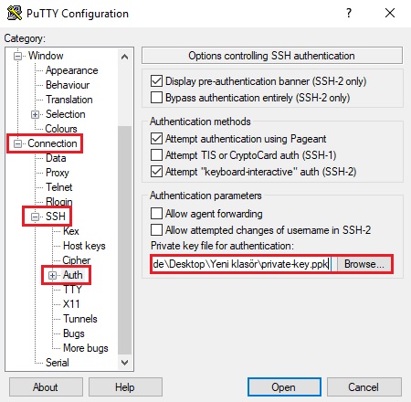 PuTTY Configuration